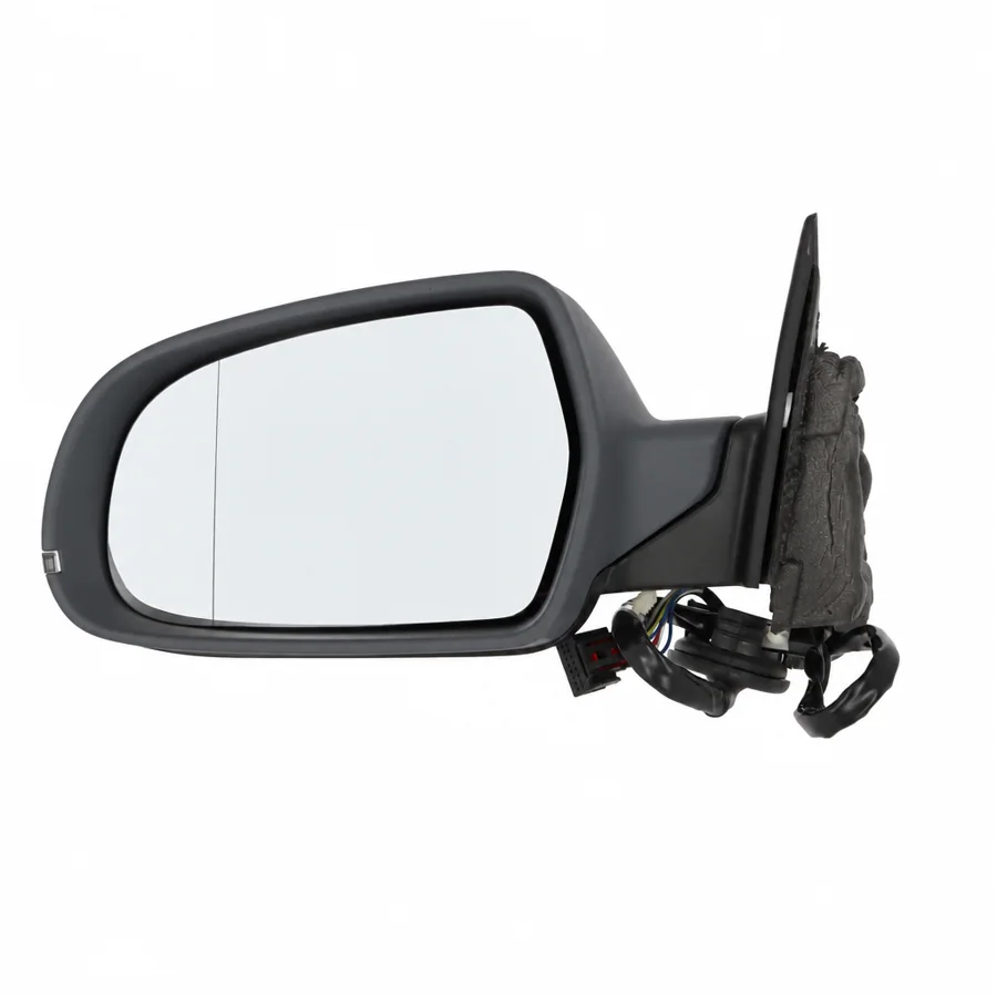 Audi A3 Left Heated Electric Complete Mirror Unit, Primed (2010–2013) — photograph 2