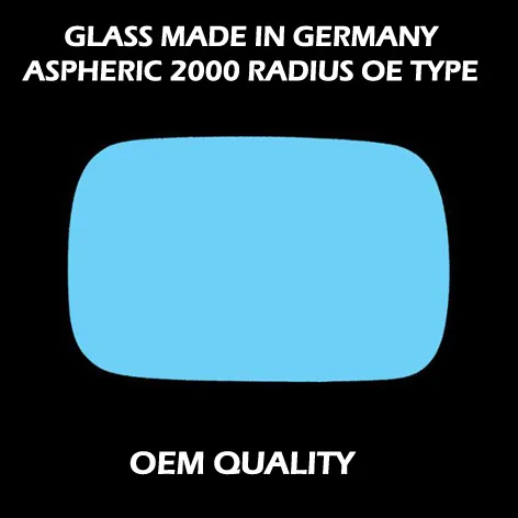 BMW 3 Series Right Convex Stick-on Mirror Glass (1983–1994)