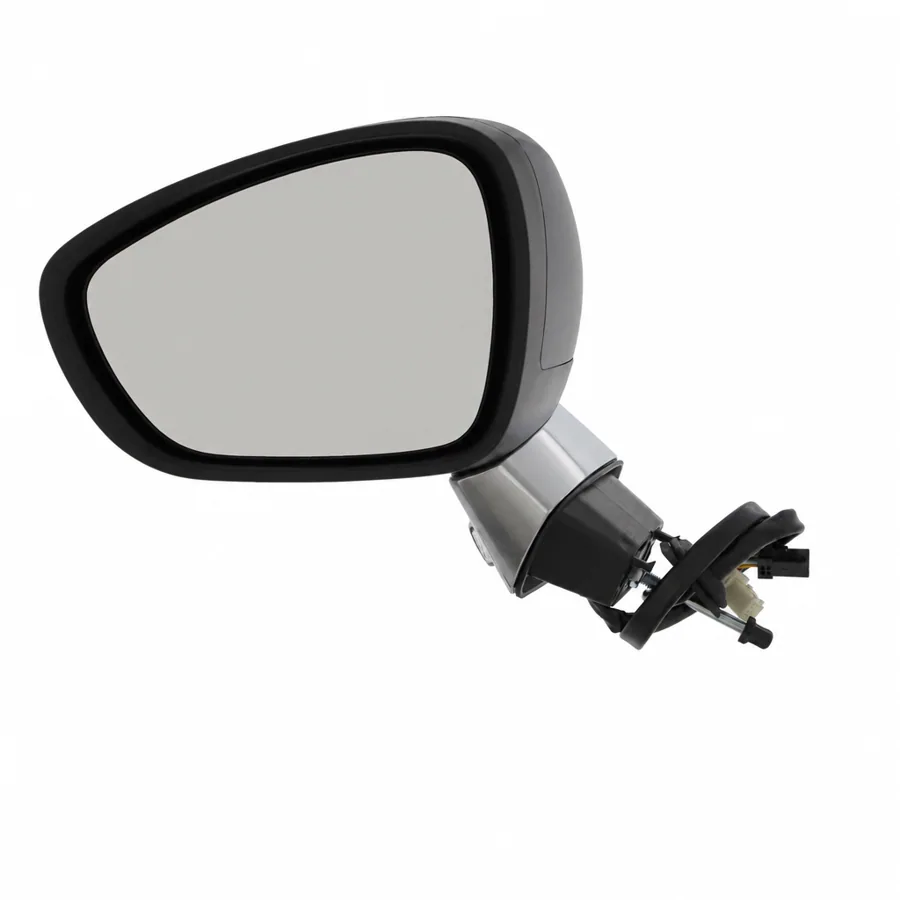Citroen C3 Left Electric Complete Mirror Unit (2010–2017) — Chrome Arm & Primed Cover — photograph 2