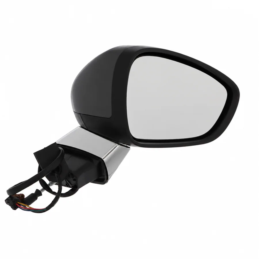 Citroen C3 Right Electric Complete Mirror Unit (2010–2017) — Chrome Arm & Primed Cover — photograph 2