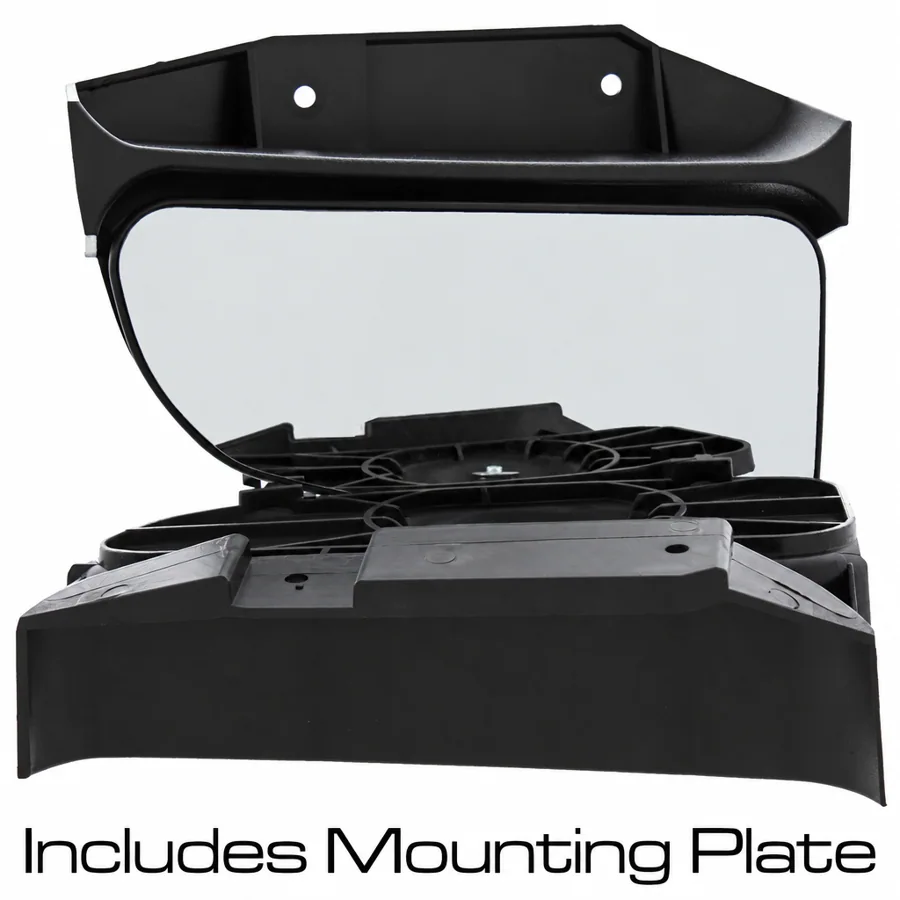 Citroen Relay Left Convex Clip-on Mirror Glass (1998–2007) — Lower Dead Angle - To Suit Manual or Heated Mirror - Includes Plastic Body