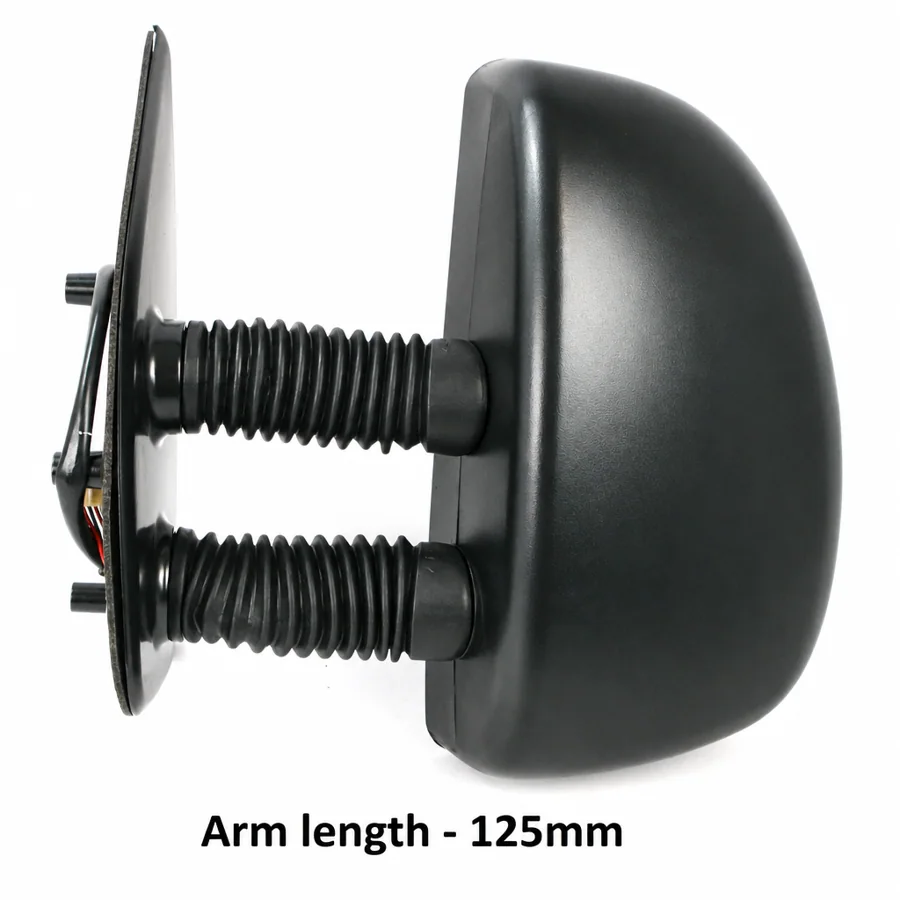 Citroen Relay Left Heated Electric Complete Mirror Unit, Black (1998–2007) — Chassis Cab