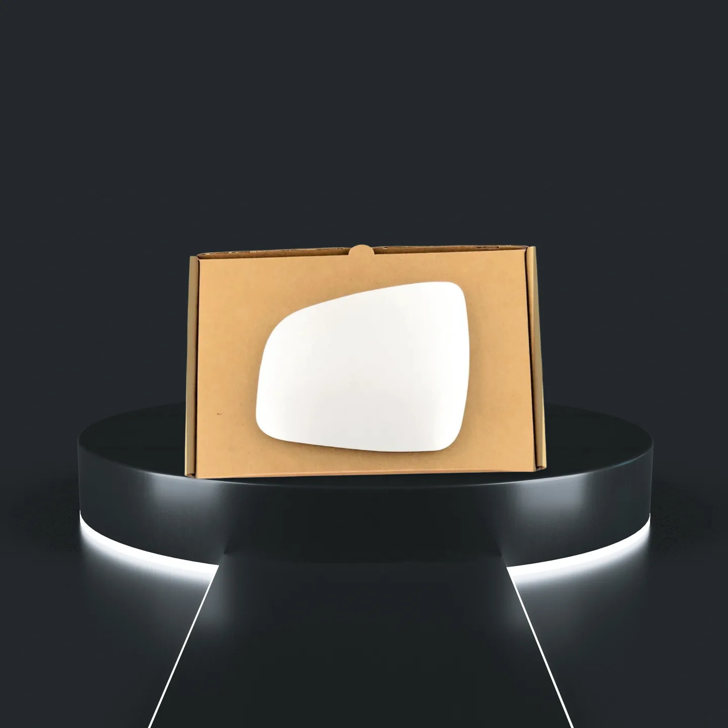 Dacia Sandero Right Convex Stick-on Mirror Glass (2008–2020)