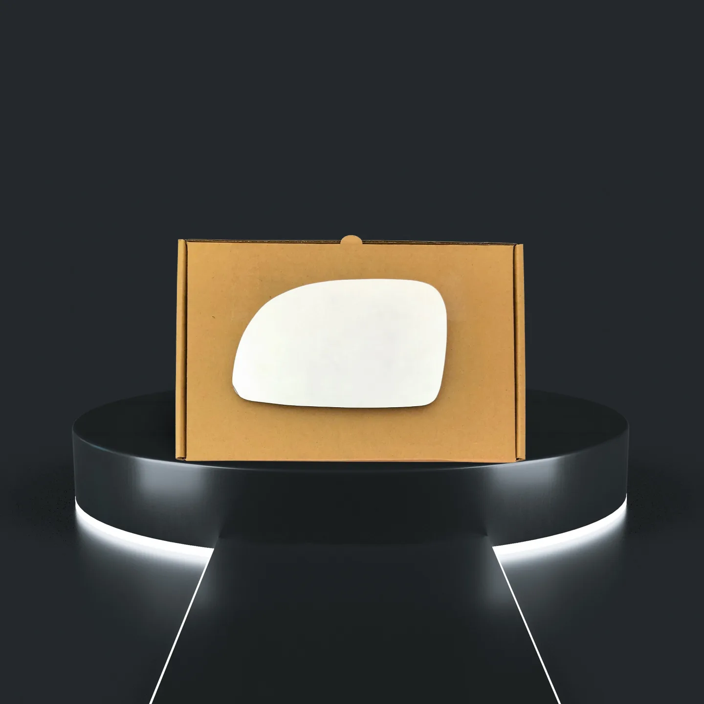 Daewoo Tacuma Left Convex Stick-on Mirror Glass (2000–2005)