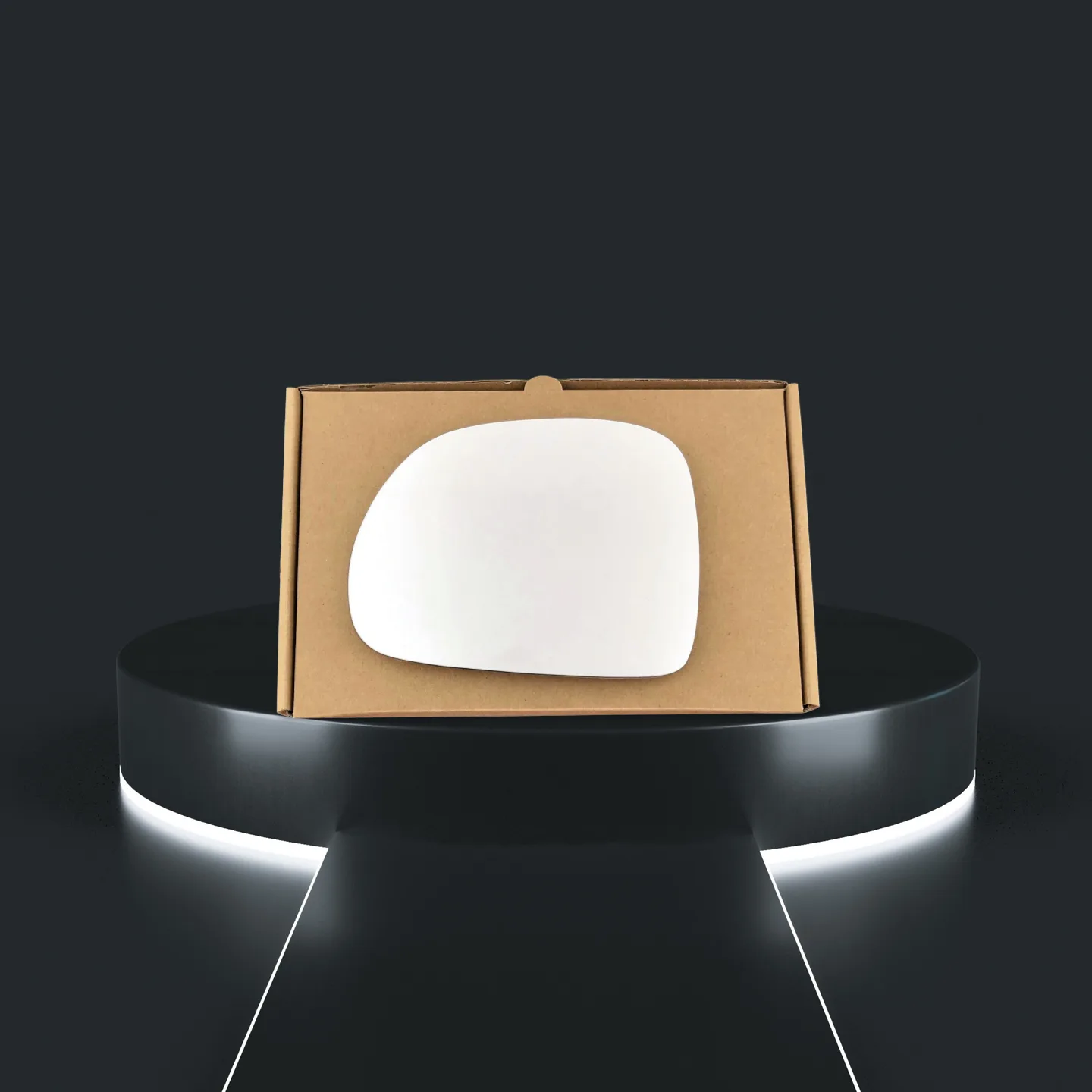 Fiat 500L Left Convex Stick-on Mirror Glass (2013–2022)