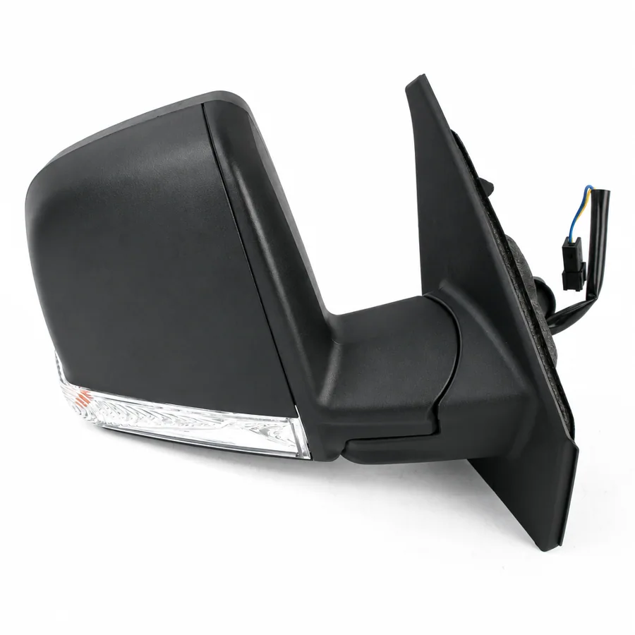 Fiat Doblo Right Complete Mirror Unit, Black - Textured (2010–2015)