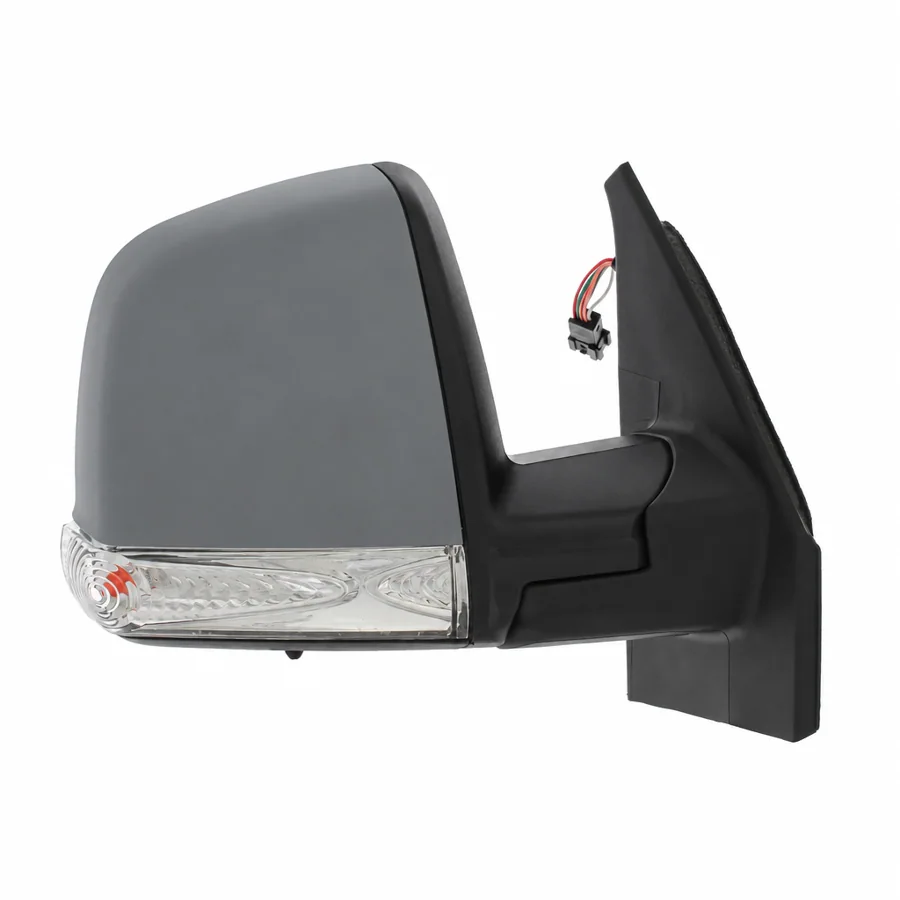 Fiat Doblo Right Heated Electric Complete Mirror Unit, Primed (2010–2023) — Single Glass - 8 Pin Connector — photograph 2