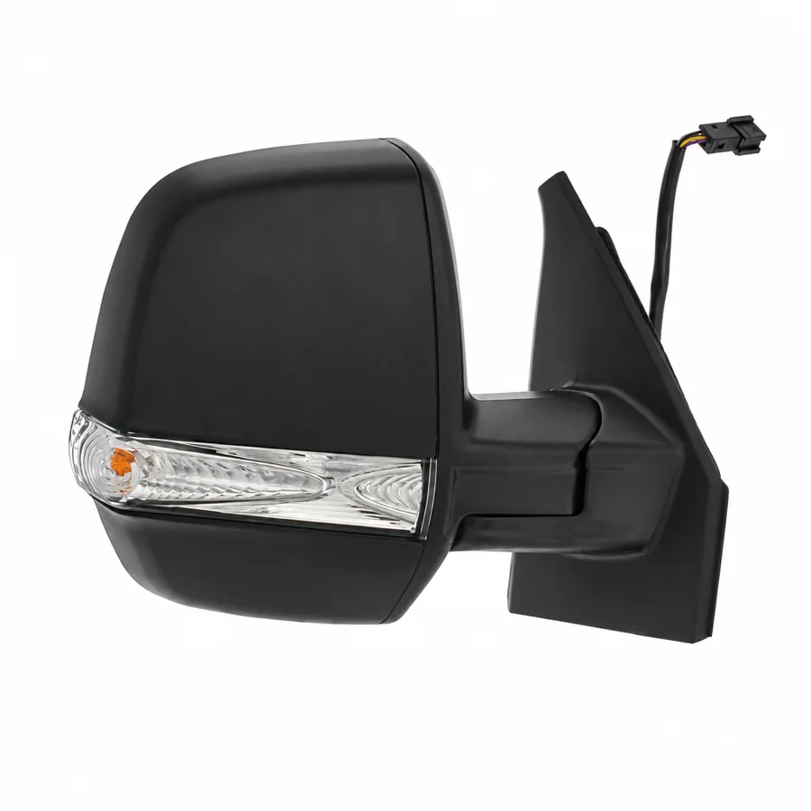 Fiat Doblo Right Heated Electric Complete Mirror Unit, Black (2010–2023) — No temperature sensor — photograph 2