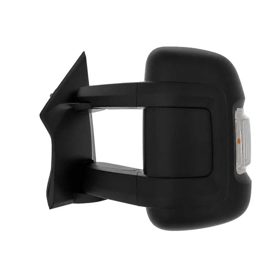 Fiat Ducato Left Heated Electric Complete Mirror Unit, Black - Textured (2014–2024) — Long Arm - Arm Length 170mm - Convex Glass With DAB Aerial — photograph 2