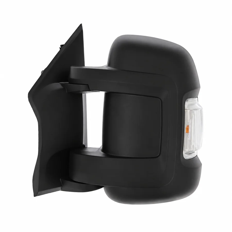 Fiat Ducato Left Heated Power Folding Complete Mirror Unit, Black - Textured (2021–2024)