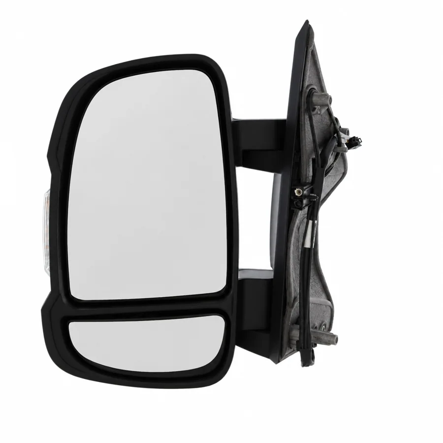 Fiat E-Ducato Left Heated Electric Complete Mirror Unit, Black - Textured (2021–2024) — Short Arm - Arm Length 40mm - Convex Glass With AM/FM/DAB Antenna — photograph 3