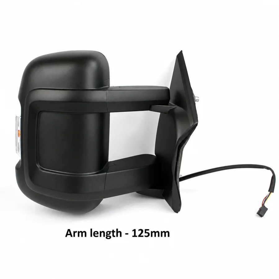 Fiat E-Ducato Right Heated Electric Complete Mirror Unit, Black (2021–2024)