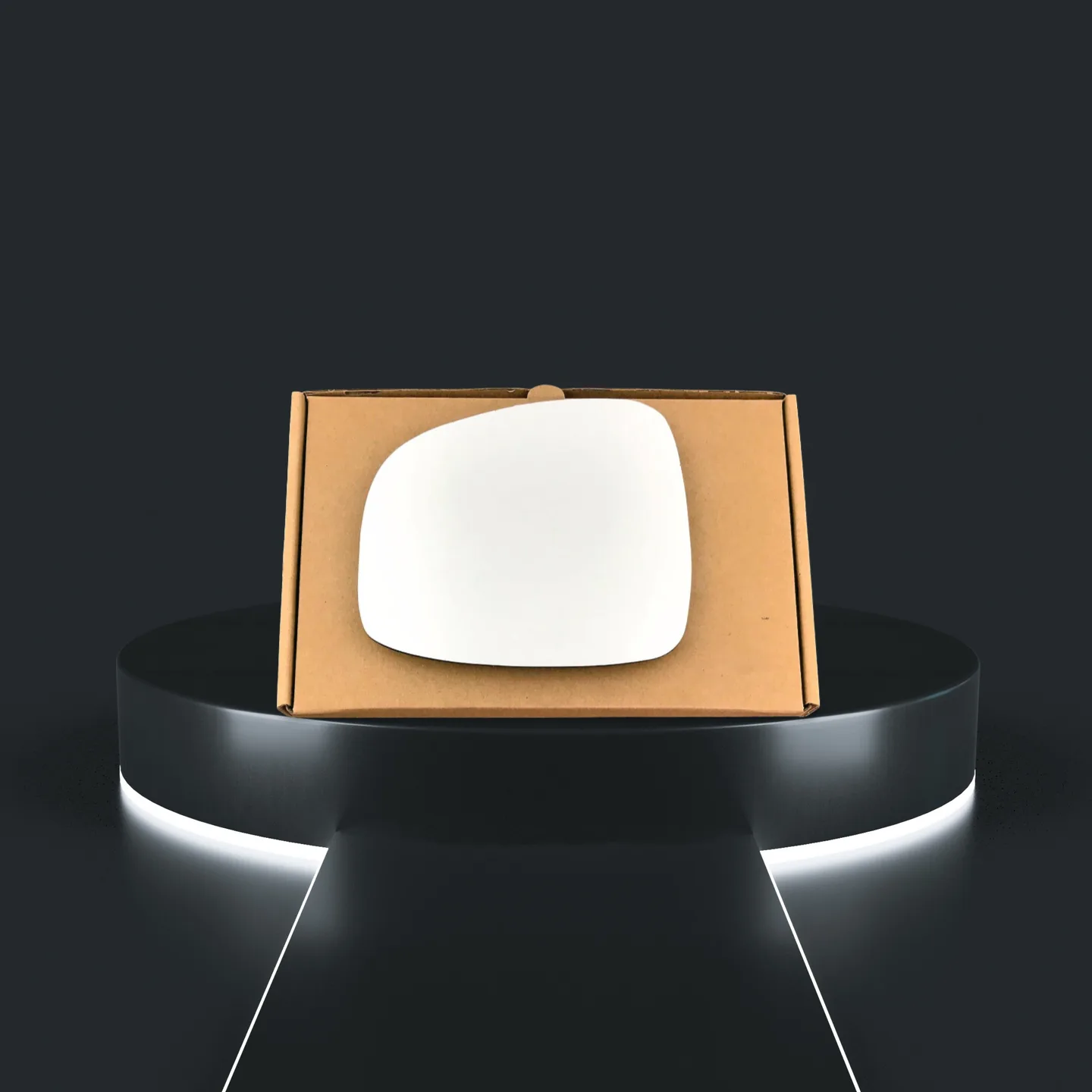 Fiat Sedici Left Convex Stick-on Mirror Glass (2012–2014)