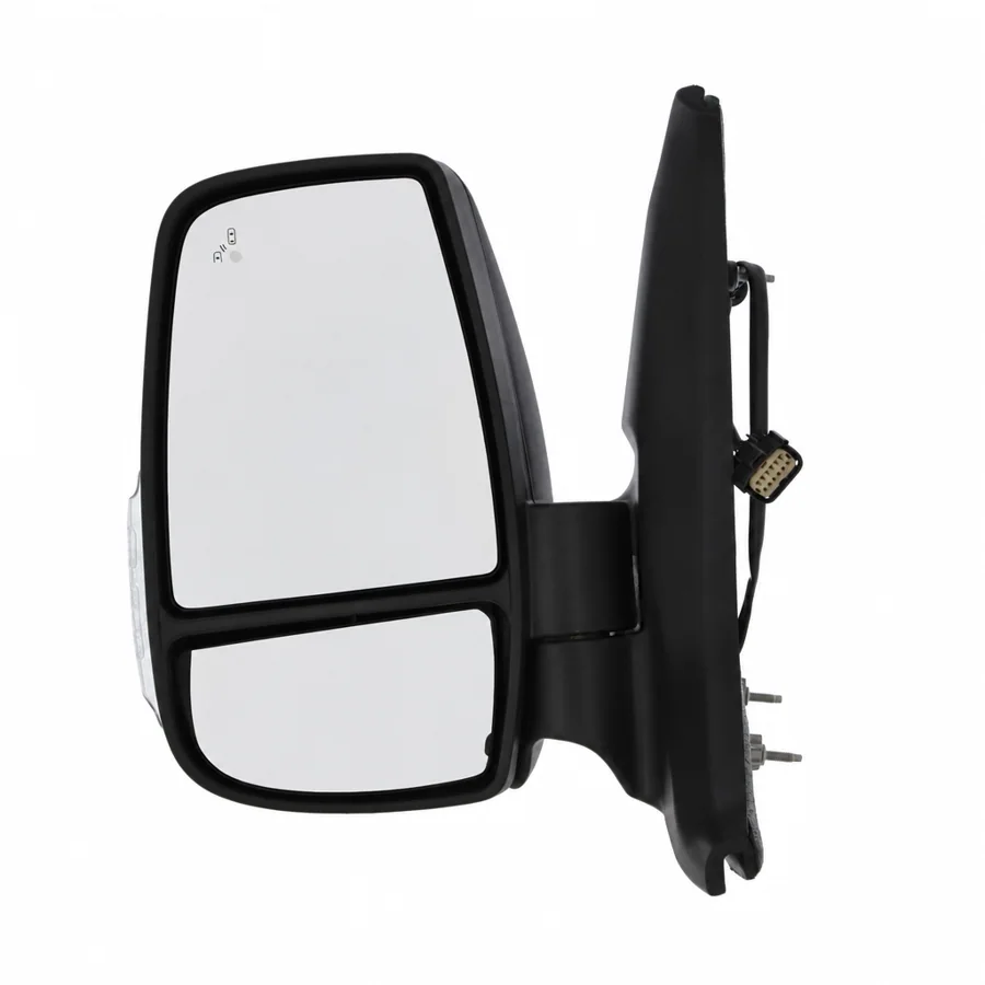 Ford E-Transit Left Heated Power Folding Complete Mirror Unit, Black - Textured (2022 onwards) — photograph 2