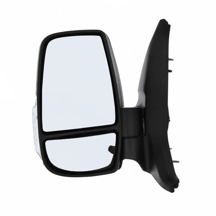 Ford E-Transit Left Complete Mirror Unit, Black - Textured (2022 onwards) — Indicator: Yes - Clear - Includes 5w Amber Bulb — photograph 2
