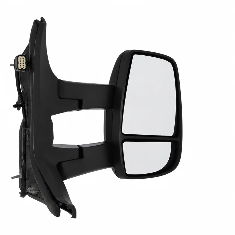 Ford E-Transit Right Heated Electric Complete Mirror Unit, Black - Textured (2022 onwards) — Indicator: Yes - Clear Includes 16w Amber Bulb — photograph 2