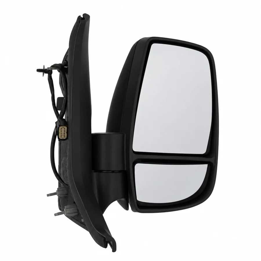 Ford E-Transit Right Heated Electric Complete Mirror Unit, Black - Textured (2022 onwards) — Indicator: Yes - Clear - Includes 16w Amber Bulb — photograph 2