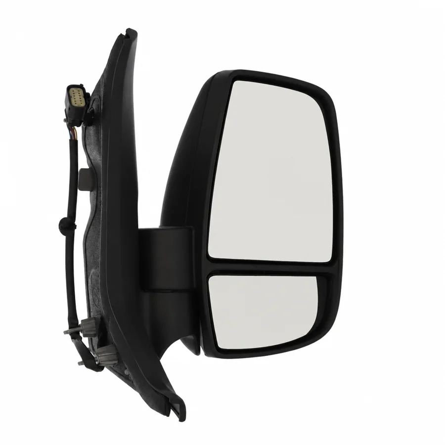 Ford E-Transit Right Heated Power Folding Complete Mirror Unit, Black - Textured (2022 onwards) — photograph 2