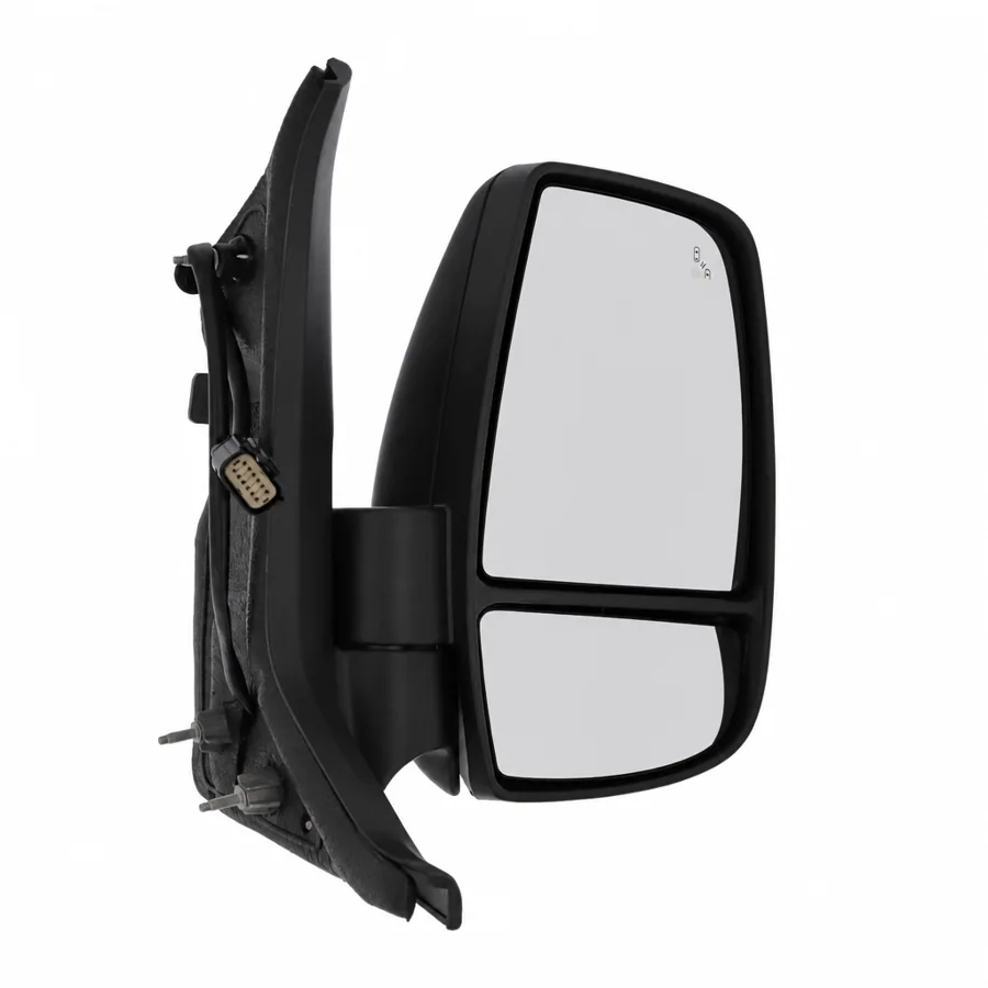Ford E-Transit Right Heated Power Folding Complete Mirror Unit, Black - Textured (2022 onwards) — photograph 2