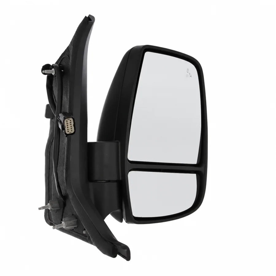 Ford E-Transit Right Heated Power Folding Complete Mirror Unit, Black - Textured (2022 onwards) — photograph 2