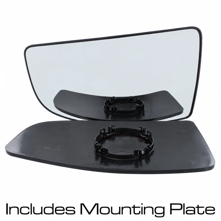 Ford E-Transit Left Convex Mirror Glass (2022 onwards) — Lower Dead Angle - To Suit Manual or Heated Mirror - Includes Base