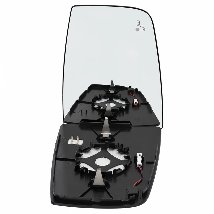 Ford E-Transit Right Heated Convex Mirror Glass (2022 onwards) — Upper Glass - Includes Blind Spot Indicator