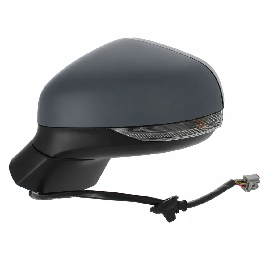 Ford Fiesta Active Left Heated Power Folding Complete Mirror Unit, Primed (2018–2024) — Puddle Light: Yes - LED