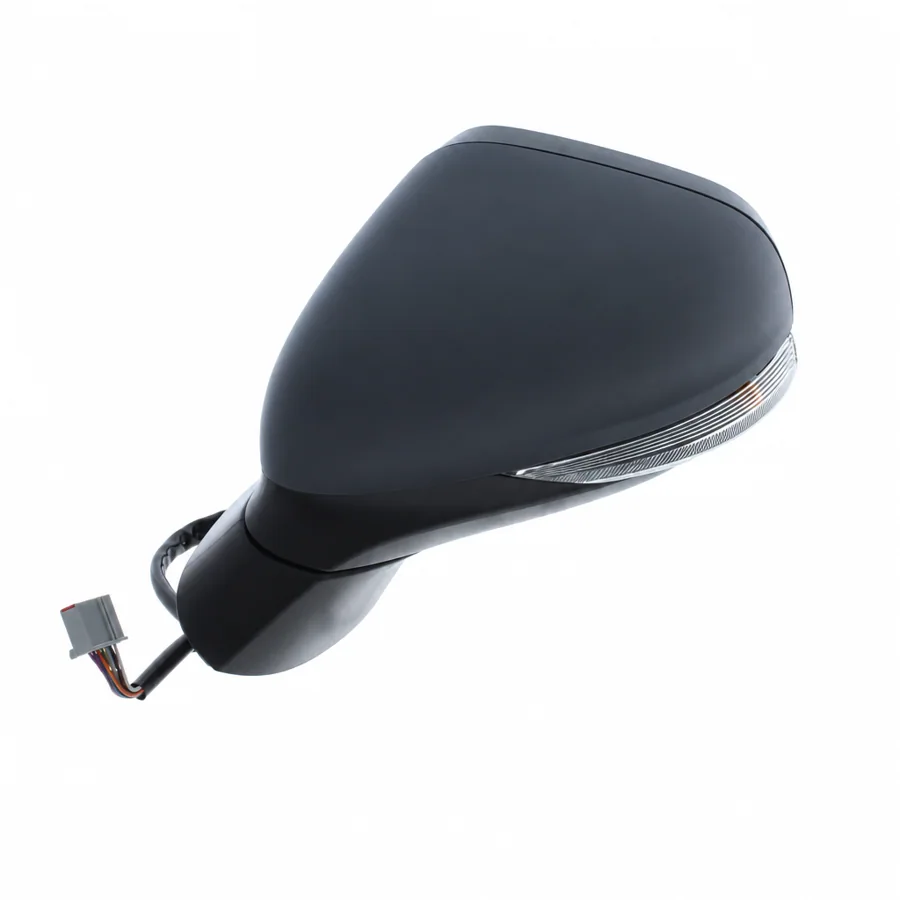 Ford Fiesta Active Left Heated Power Folding Complete Mirror Unit, Primed (2018–2024) — With puddle light