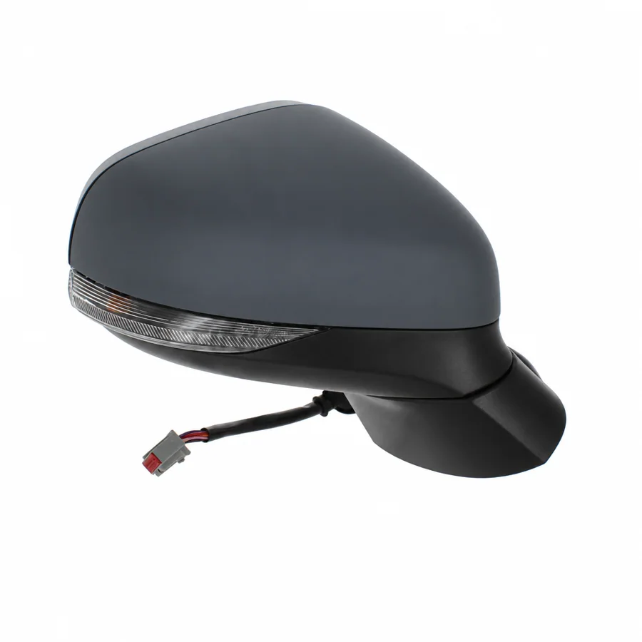 Ford Fiesta Active Right Heated Power Folding Complete Mirror Unit, Primed (2018–2024) — Puddle Light: Yes - LED