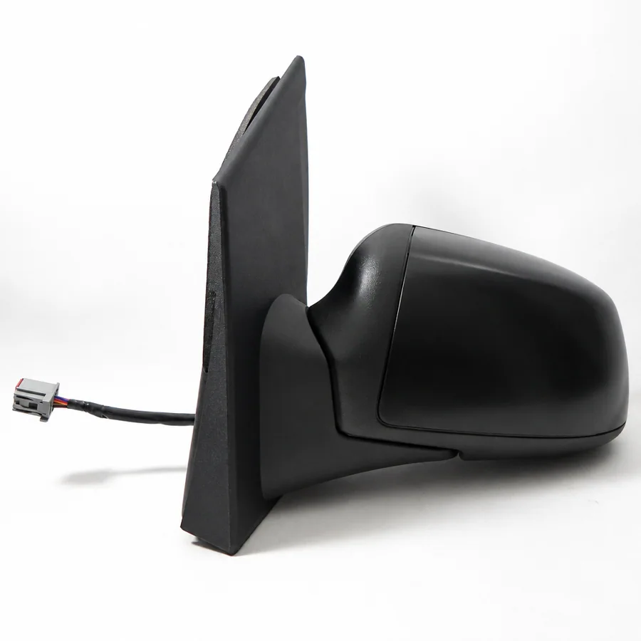 Ford Fiesta Left Heated Power Folding Complete Mirror Unit, Paintable - Black (2004–2009)