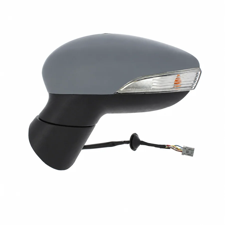 Ford Fiesta Left Heated Electric Complete Mirror Unit, Primed (2008–2013)