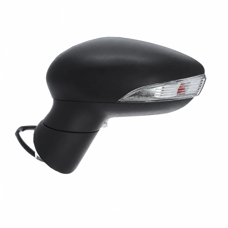 Ford Fiesta Left Heated Electric Complete Mirror Unit, Black - Textured (2012–2018)