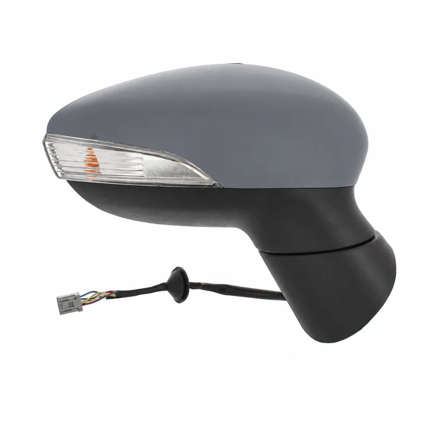 Ford Fiesta Right Heated Electric Complete Mirror Unit, Primed (2008–2013)