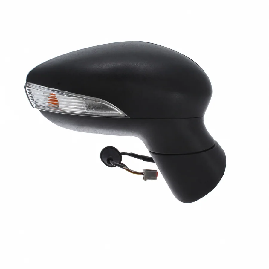 Ford Fiesta Right Heated Electric Complete Mirror Unit, Black - Textured (2012–2018)