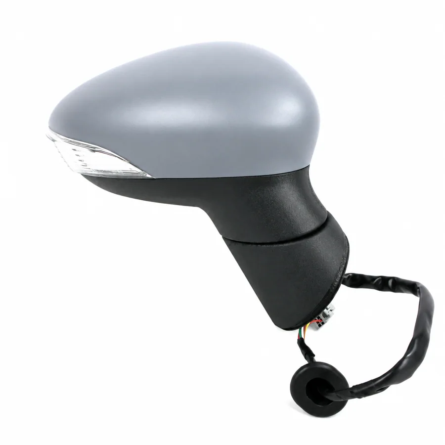 Ford Fiesta Right Heated Power Folding Complete Mirror Unit, Primed (2012–2018)