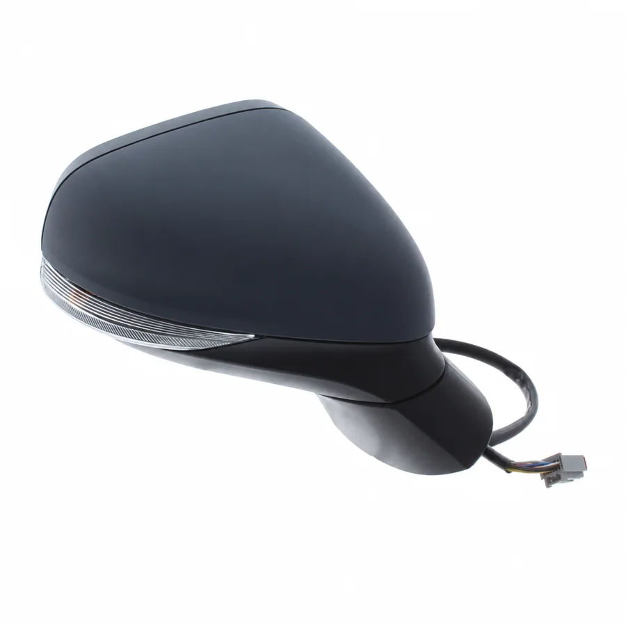 Ford Fiesta Right Heated Power Folding Complete Mirror Unit, Primed (2017–2024) — With puddle light
