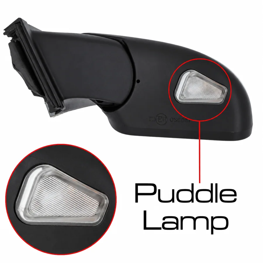 Ford Focus Left Heated Power Folding Complete Mirror Unit, Primed