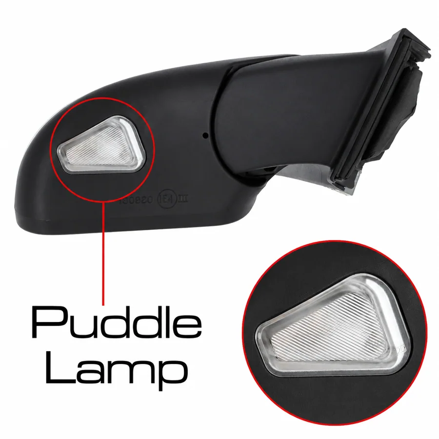 Ford Focus Right Heated Power Folding Complete Mirror Unit, Primed