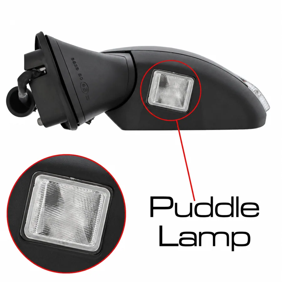 Ford Kuga Left Heated Power Folding Complete Mirror Unit, Primed (2008–2013)