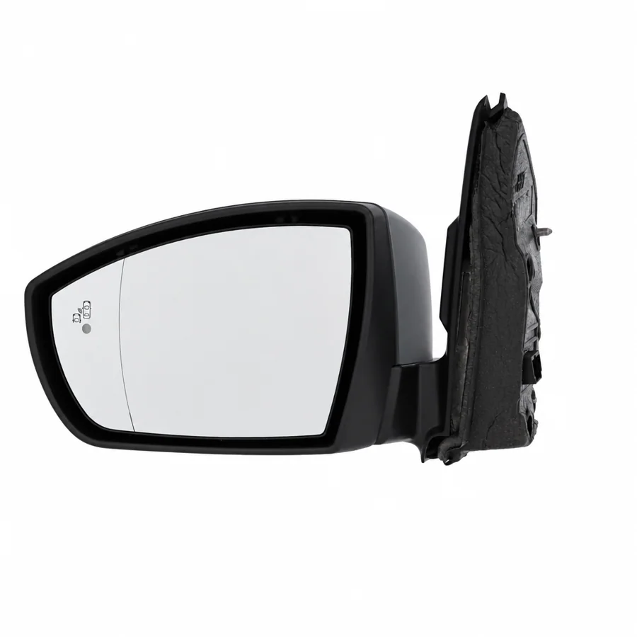 Ford Kuga Left Heated Power Folding Complete Mirror Unit, Primed (2012–2020) — Aspherical Glass With Blind Spot Detection Warning Light — photograph 3