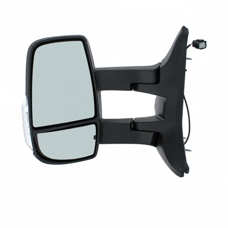 Ford Transit Left Complete Mirror Unit, Black - Textured (2014–2019) — Long Arm - 2 Pin Connector — photograph 2