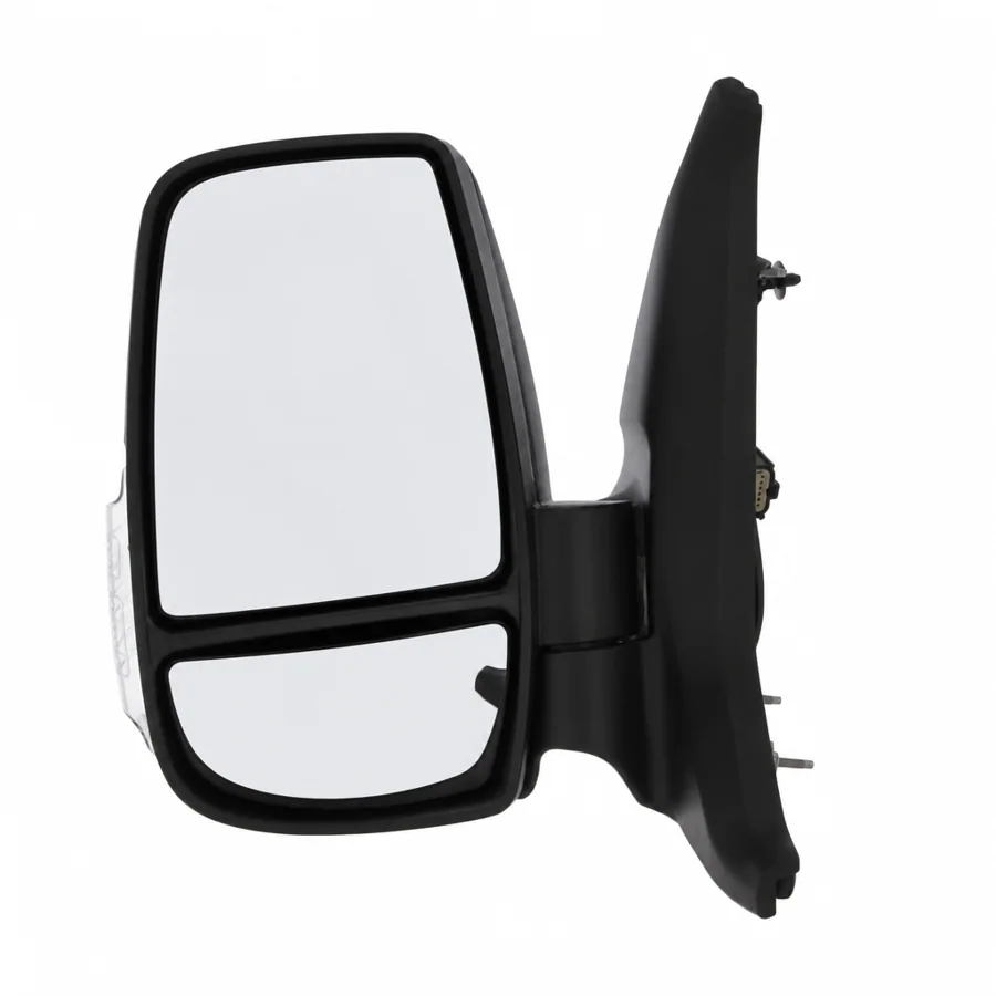 Ford Transit Left Heated Electric Complete Mirror Unit, Black - Textured (2019 onwards) — Indicator: Yes - Clear - Includes 16w Amber Bulb — photograph 2