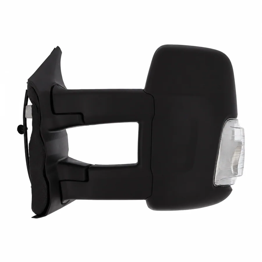 Ford Transit Left Heated Electric Complete Mirror Unit, Black - Textured (2019 onwards) — With indicator
