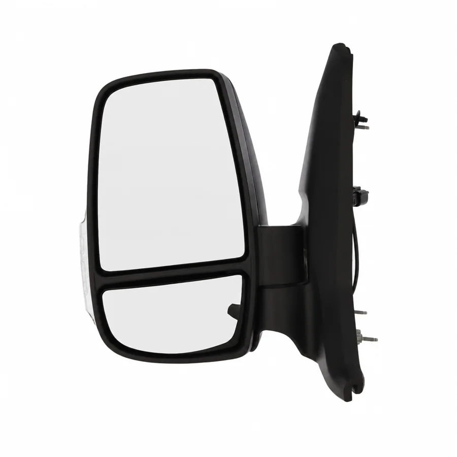 Ford Transit Left Complete Mirror Unit, Black - Textured (2019 onwards) — Indicator: Yes - 16w Bulb - Amber Reflector — photograph 2