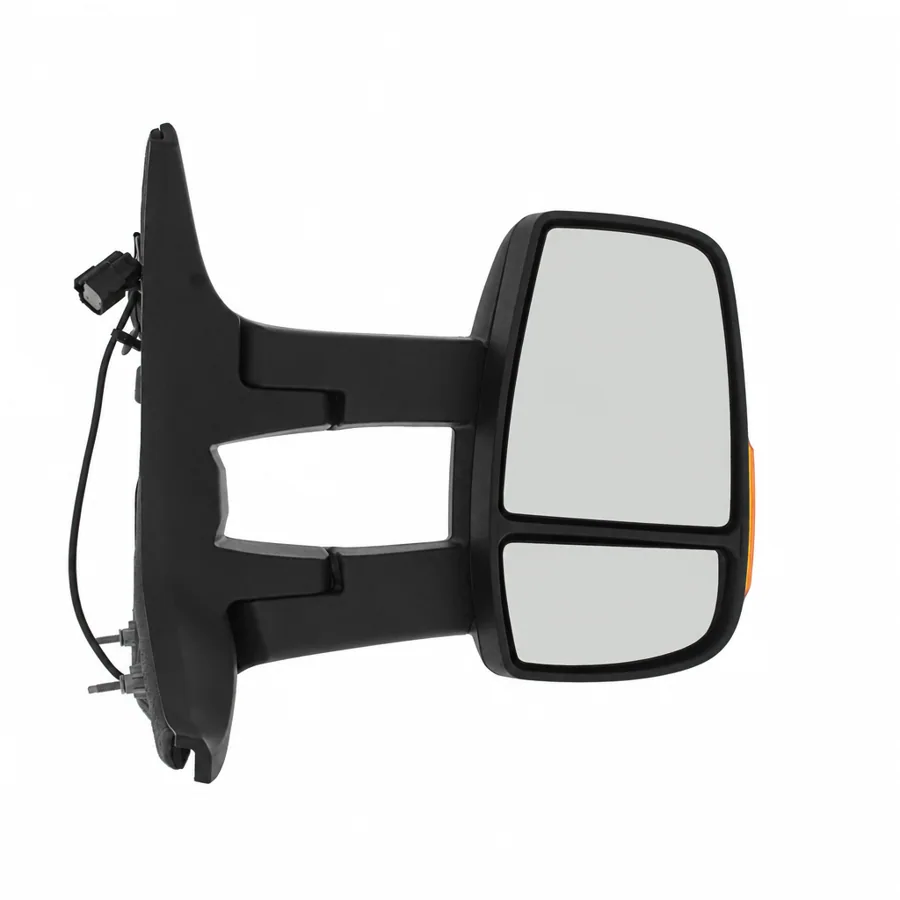 Ford Transit Right Complete Mirror Unit, Black - Textured (2014–2019) — Long Arm - 8 Hole 2 Pin Connector — photograph 2