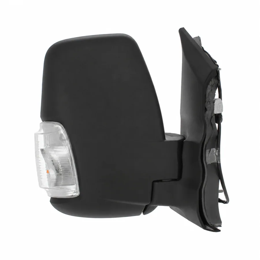 Ford Transit Right Complete Mirror Unit, Black (2014–2019) — Indicator: Yes - Clear - 5w — photograph 2