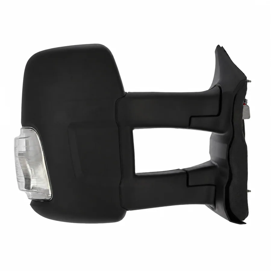 Ford Transit Right Heated Electric Complete Mirror Unit, Black - Textured (2019 onwards) — With indicator