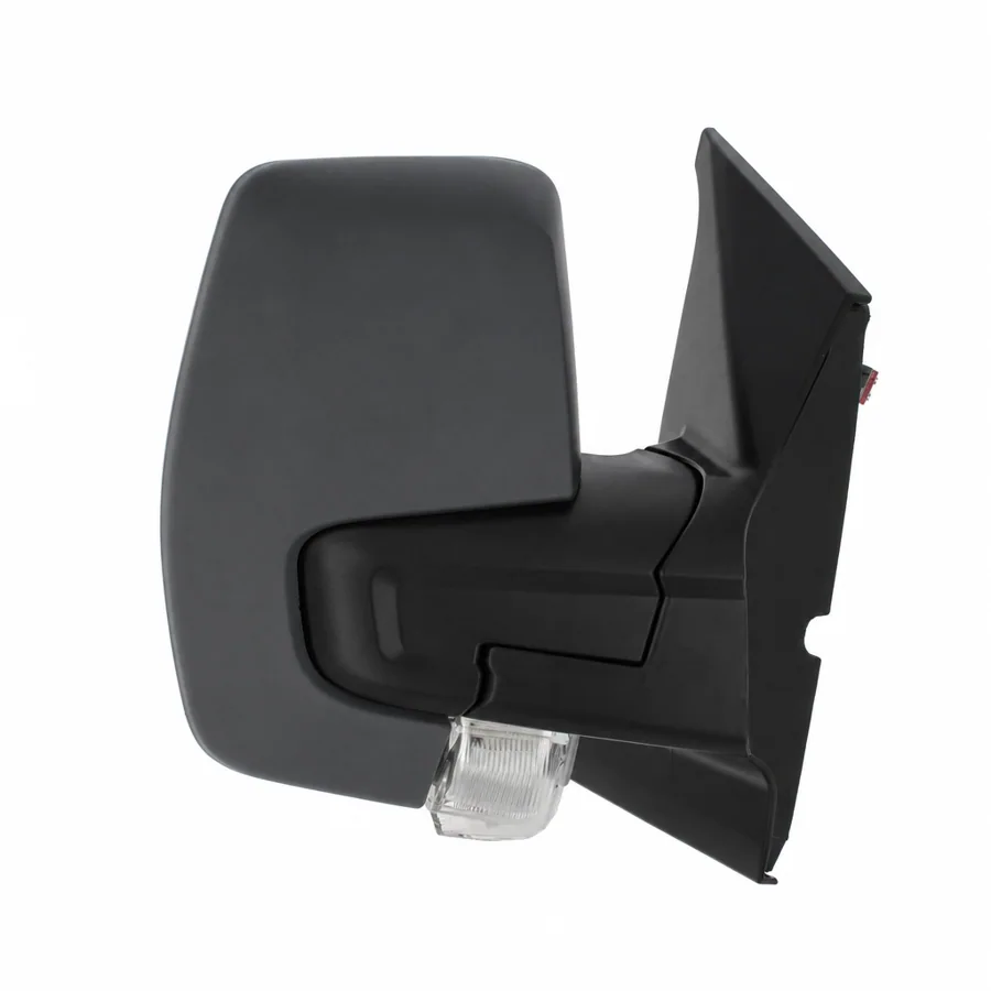 Ford Transit Custom Right Heated Power Folding Complete Mirror Unit, Primed (2018–2024) — 10 Hole 10 Pin Connector With Blind Spot Detection Warning Light