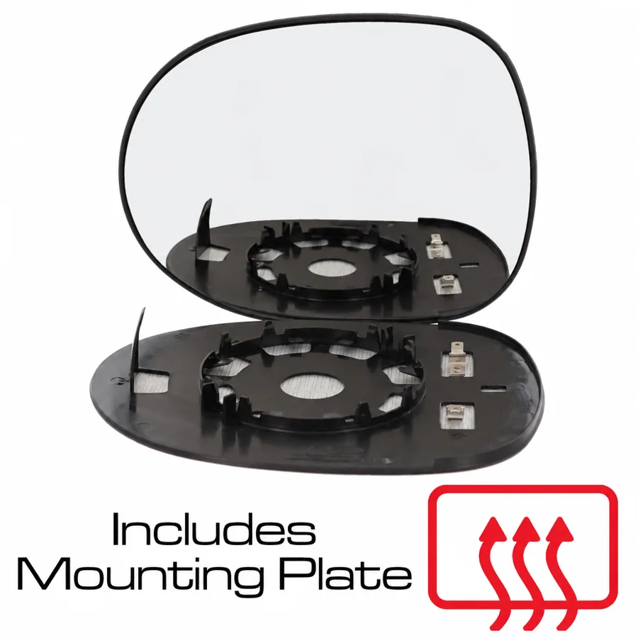 Honda Civic Left Heated Convex Mirror Glass (2005–2012)