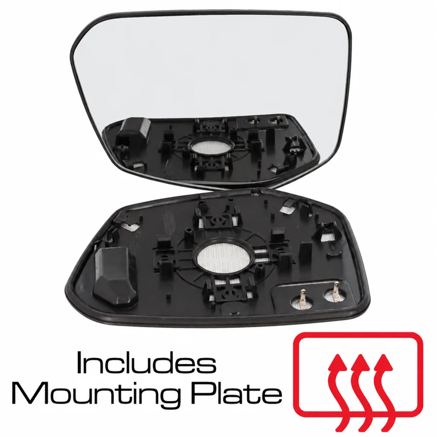 Honda Civic Left Heated Convex Mirror Glass (2017–2023)